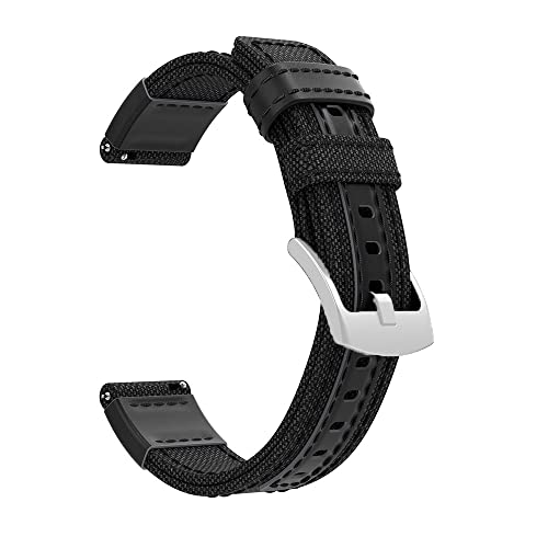 REDSNHH Nylon-Canvas-Armband für Vivoactive 3/4/Forerunner 645 245M 745/Venu SQ/S40 Sport Smart Schnellwechsel-Armband Correa von REDSNHH