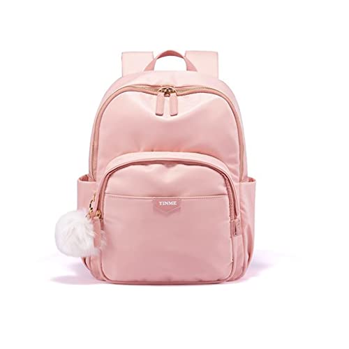 REDSNHH Oxford-Stoff-Rucksack für Damen, modisch, lässig, große Kapazität, Computer-Rucksack, für Studenten, Reisen, All-Match-Schultasche (Farbe: Rosa) von REDSNHH