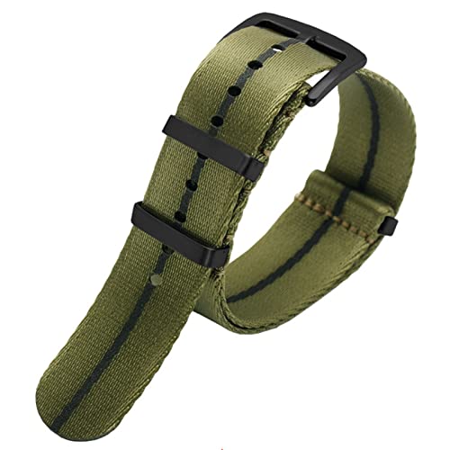 REDSNHH Premium Qualität 20mm 22mm Sicherheitsgurt Uhrenarmband Nylonband für Mido 007 Militärisch gestreift Ersatz Herrenuhr von REDSNHH