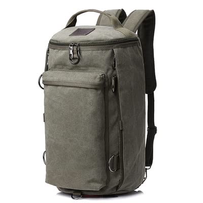 REDSNHH Reiserucksack Bergsteigen Herren Canvas Bucket Umhängetasche Herren Canvas Rucksack (Farbe: E, Größe: Einheitsgröße) von REDSNHH