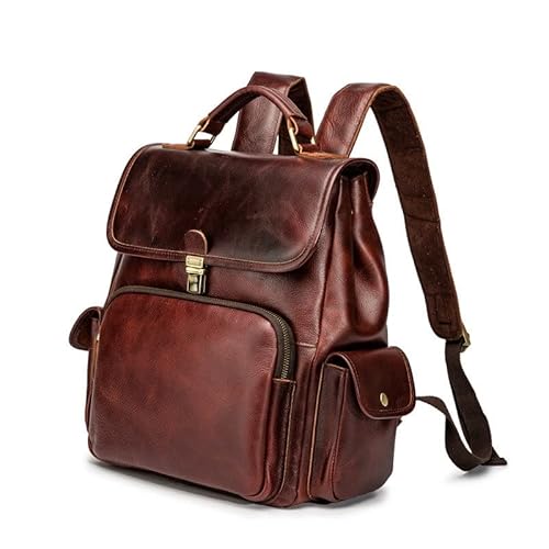 REDSNHH Retro-Rucksack, College-Stil, große Kapazität, Reisetasche für Herren, Computertasche (Farbe: B, Größe: 33 x 30 x 14 cm) von REDSNHH