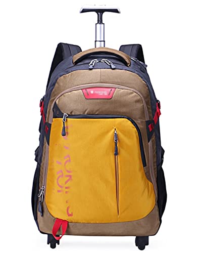 REDSNHH Rollrucksack für Studenten, für die Schule, das College, mit Rollen, Büchertasche, Geschäftsreise-Trolley, Rucksack mit Rollen, Computertasche von REDSNHH