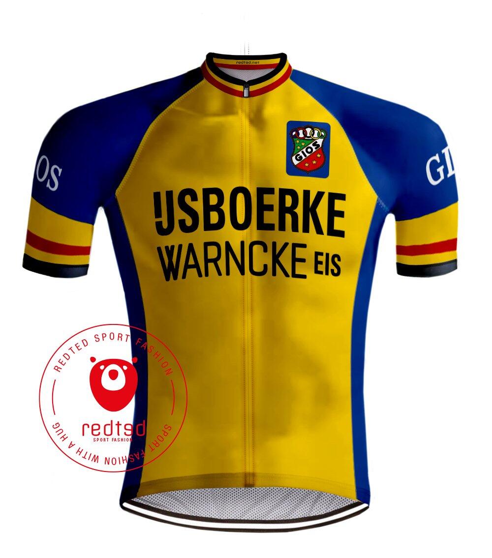 Camiseta ciclista retro IJsboerke Warncke - REDTED von REDTED