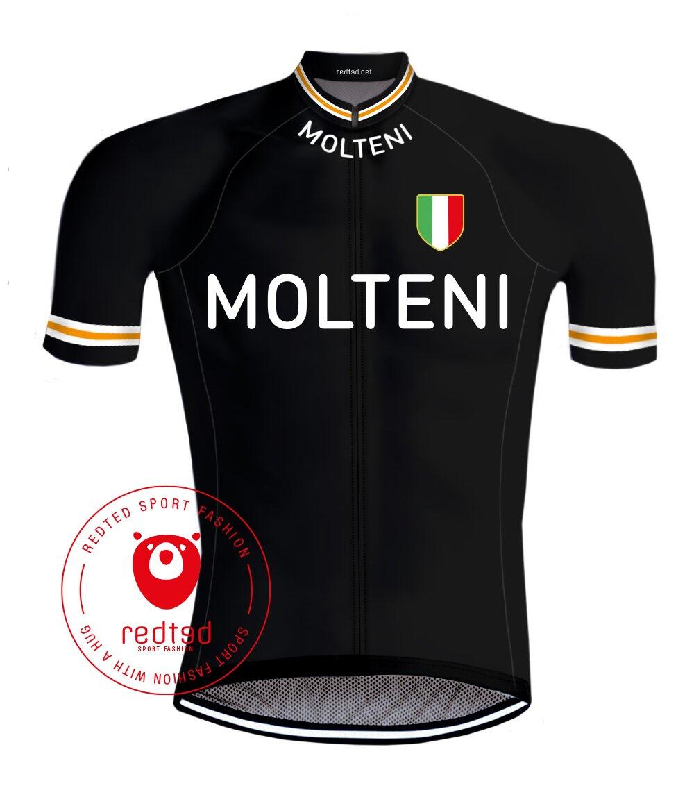 Camiseta ciclista retro Molteni Negra - REDTED von REDTED