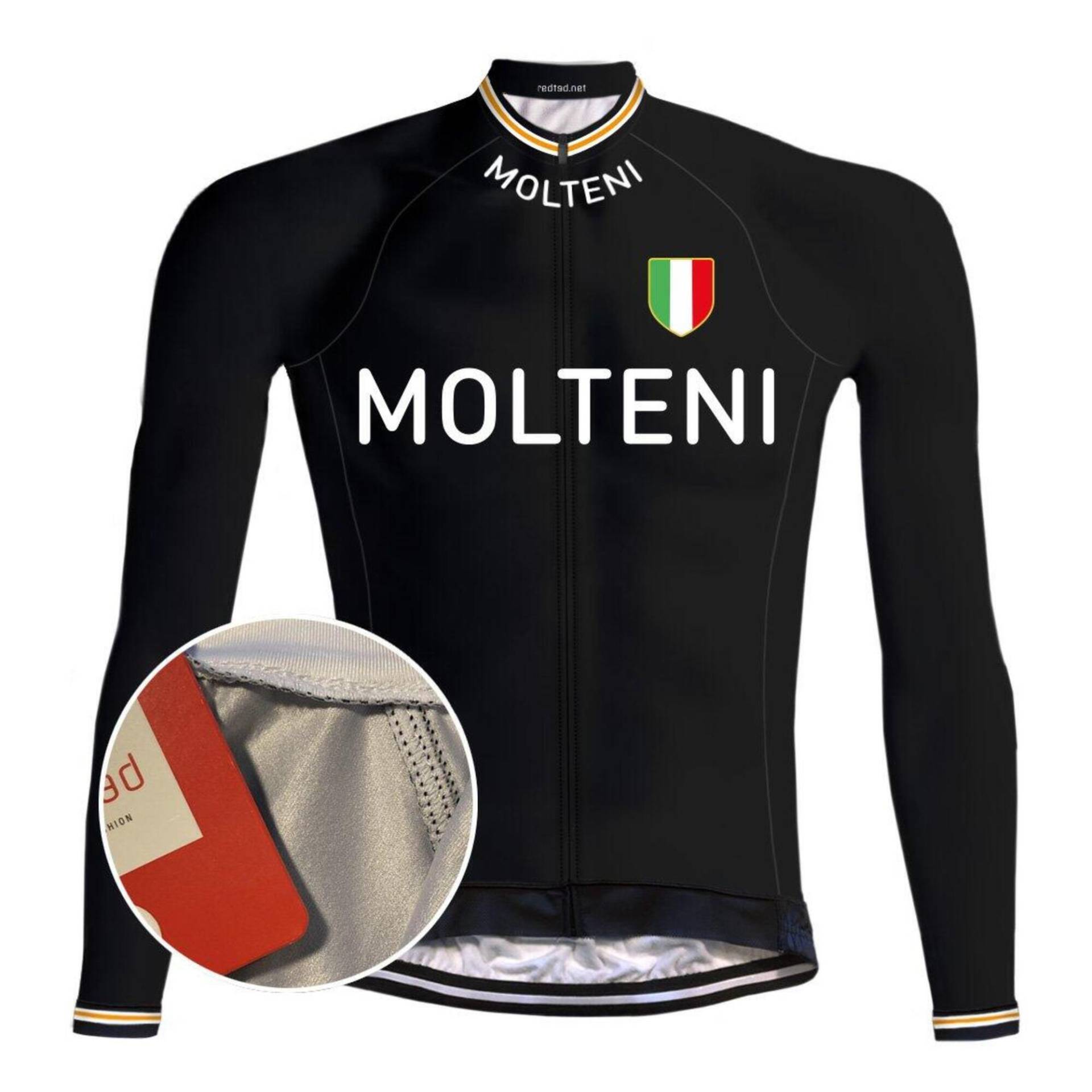 Camiseta ciclista retro Molteni Negra - REDTED von REDTED