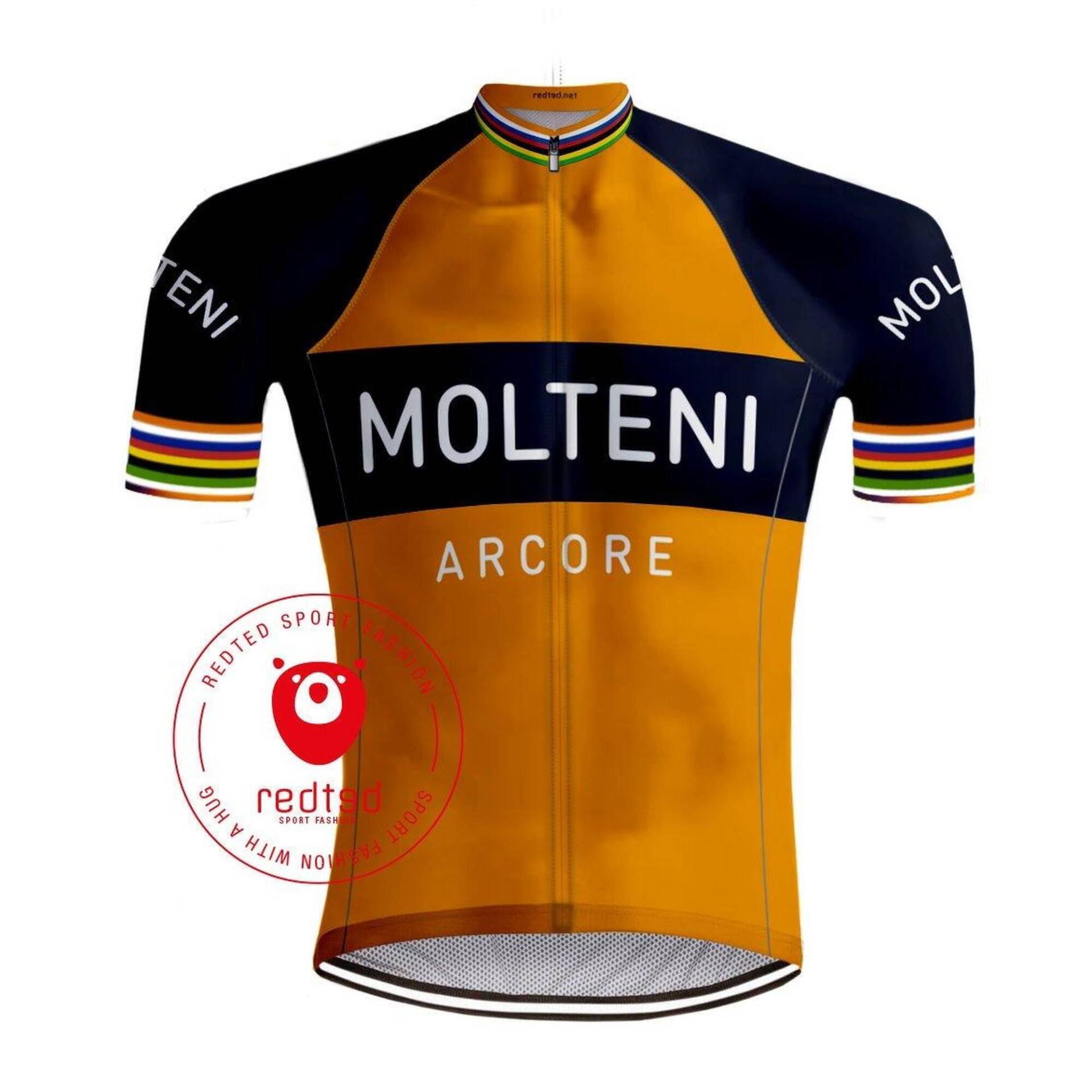 Camiseta ciclista retro Molteni naranja - RedTed von REDTED