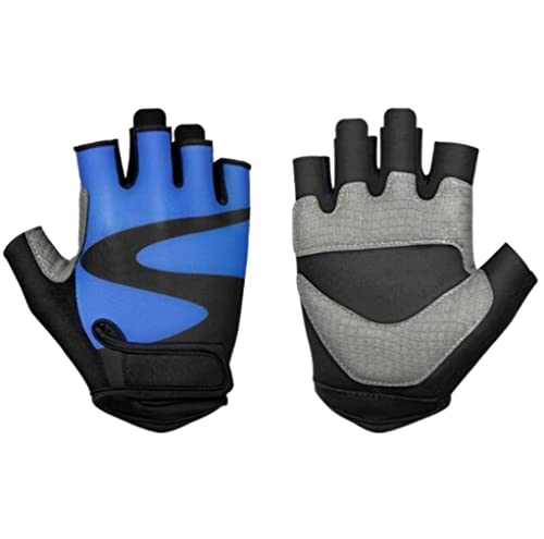REEKOS Radsporthandschuhe Fahrradhandschuhe Handschuhe Fahrradhandschuhe Gym Fitness Atmungsaktive Mountainbike Sporthandschuhe Radhandschuhe Sporthandschuhe(Color:Blue,Size:XL) von REEKOS
