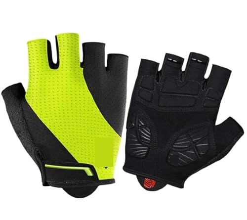 REEKOS Radsporthandschuhe Fahrradhandschuhe Handschuhe Für Männer. Gewichtheberhandschuhe Für Männer Und Frauen. Sporthandschuhe Radhandschuhe Sporthandschuhe (Color : Yellow, Size : L) von REEKOS