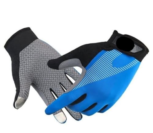 Radsporthandschuhe Fahrradhandschuhe Handschuhe Für Männer, Fahrradhandschuhe, Vollfinger-Touchscreen, Für Damen, Herren, Atmungsaktive Handschuhe Radhandschuhe Sporthandschuhe ( Color : Blue , Size : von REEKOS