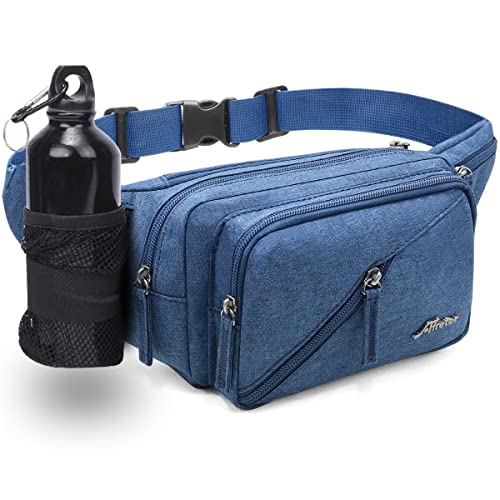 Bauchtasche Gürteltasche für Damen und Herren Wasserabweisend Hüfttasche mit Flaschenhalter, Multifunktionale Gurt Verstellt Bauchtasche für Wandern, Hundespaziergänge, Outdoor-Aktivitäten (blau) Bauchtasche Gürteltasche für Damen und Herren Wasserabweisend Hüfttasche mit Flaschenhalter, Multifunktionale Gurt Verstellt Bauchtasche für Wandern, Hundespaziergänge, Outdoor-Aktivitäten (blau) von REETEE
