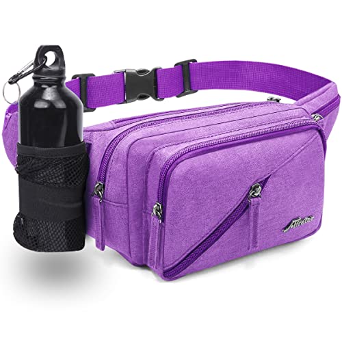 Bauchtasche Gürteltasche für Damen und Herren Wasserabweisend Hüfttasche mit Flaschenhalter, Multifunktionale Gurt Verstellt Bauchtasche für Wandern, Hundespaziergänge, Outdoor-Aktivitäten (Violett) Bauchtasche Gürteltasche für Damen und Herren Wasserabweisend Hüfttasche mit Flaschenhalter, Multifunktionale Gurt Verstellt Bauchtasche für Wandern, Hundespaziergänge, Outdoor-Aktivitäten (Violett) von REETEE