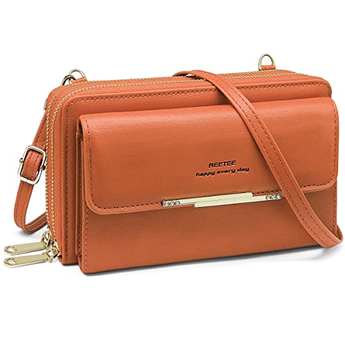 REETEE Handytasche Zum Umhängen Damen Handy Umhängetasche RFID Schutz Damen Geldbörse PU Leder Handy Geldbeutel mit 24 Kartenfächer Handy Schultertasche Reißverschluss Crossbody kleine Tasche REETEE Handytasche Zum Umhängen Damen Handy Umhängetasche RFID Schutz Damen Geldbörse PU Leder Handy Geldbeutel mit 24 Kartenfächer Handy Schultertasche Reißverschluss Crossbody kleine Tasche von REETEE