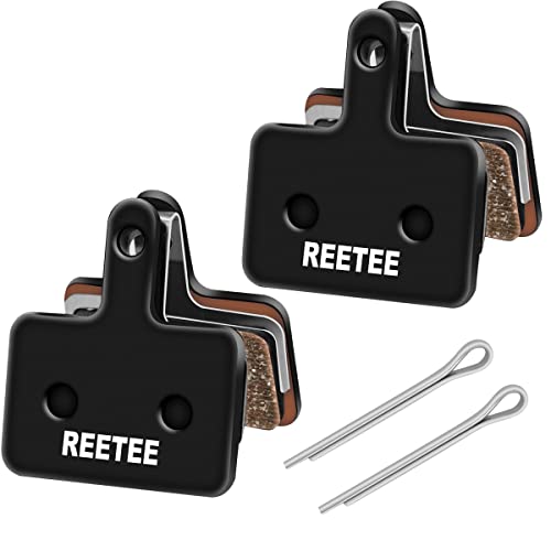 REETEE Fahrrad Bremsbeläge 2 Sets Bremsbeläge Fahrrad, High Performance Scheibenbremsbeläge für Bike Beläge Scheibenbremse Bremsbelag (Schwarz) von REETEE