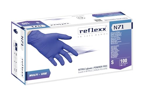 Reflexx N71/S Puderfrei Nitrilhandschuhe – g. 4.2 (M) von REFLEXX