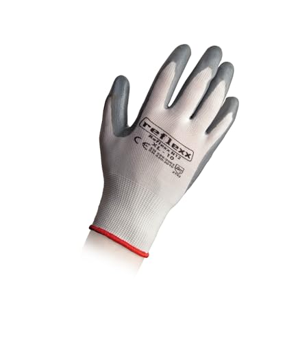 Reflexx N12, Handschuhe mit Nitrilunterstützung, 1 Paar, Weiß/Grau, S Reflexx N12, Handschuhe mit Nitrilunterstützung, 1 Paar, Weiß/Grau, S von REFLEXX
