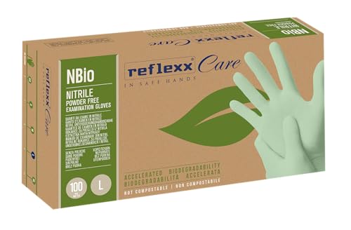 Reflexx Nbio/L Puderfreie Eco-Friendly Nitrilhandschuhe – g 3.5 (M) von REFLEXX