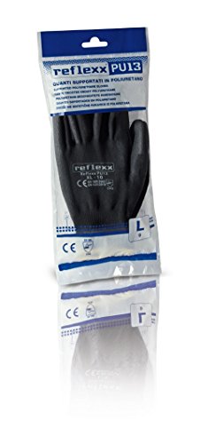 Reflexx PU13/m U-8 Handschuhe (Polyurethan), Größe M, schwarz Reflexx PU13/m U-8 Handschuhe (Polyurethan), Größe M, schwarz von REFLEXX