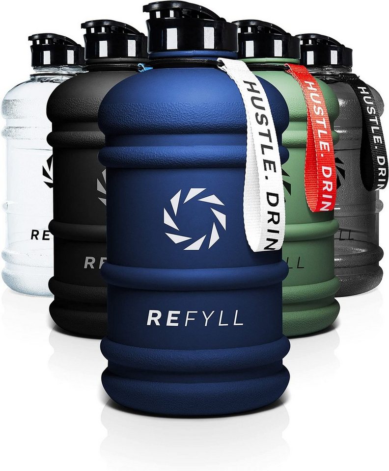 REFYLL Trinkflasche Trinkflasche Sport 2L Beast" I Wasserflasche 100% auslaufsicher, Leichte Wasserflasche 2 Liter für Gym I Water Jug 2200ml" von REFYLL