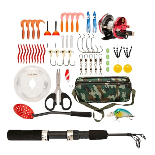 Rutenspitze mit Angelköderschnur-Trägertaschen-Set für tragbare Angelruten-Spule, Kombi-Kits von REITINGE