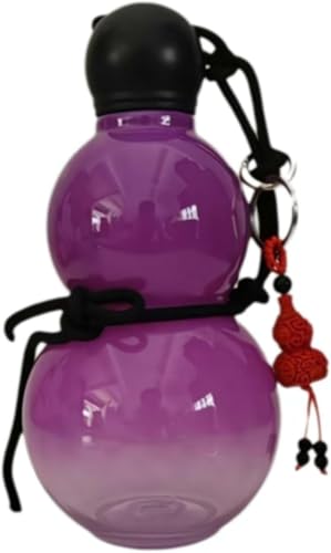 RENJIANPO Gourd Wasserflasche, einzigartige Sport-Reise-Wasserflasche für Fitnessstudio, chinesische Retro-inspirierte Trinkflasche, 800 ml, langlebige Wasserflasche im Kürbis-Stil, 800 ml, Violett von RENJIANPO