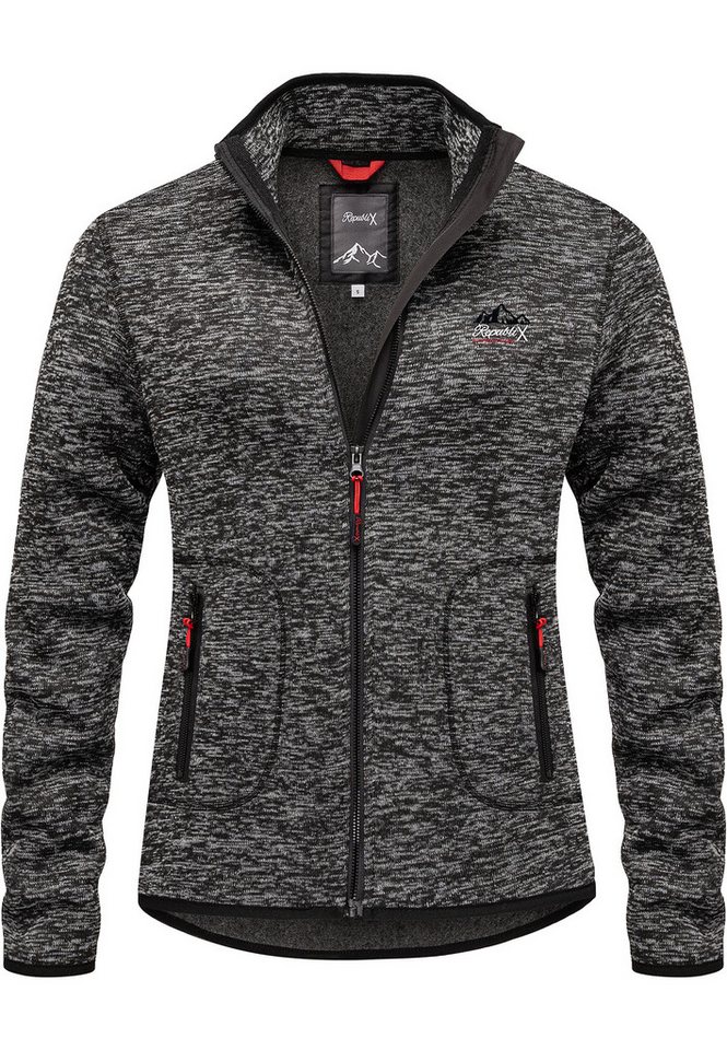 REPUBLIX Fleecepullover JUDIS Damen Strickfleece Sweatjacke Zipper Fleecepullover Sweater REPUBLIX Fleecepullover JUDIS Damen Strickfleece Sweatjacke Zipper Fleecepullover Sweater von REPUBLIX