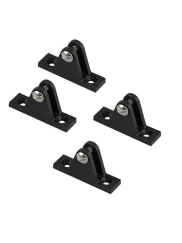 REUISAX Robuste, Schwarze Nylon-Kunststoff-Deckscharniere Kompatibel mit die seitliche Bootsmontage, kompatibel mit Marine-Yacht-Zubehör-Hardware(60MM-4PC) von REUISAX