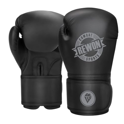 REWON Boxhandschuhe Muay Thai Handschuhe Punchinghandschuhe 8oz-16oz für Männer und Frauen Training Kickboxen Sparring Kampfsport Fitness MMA Boxsack Sandsack von REWON GEAR