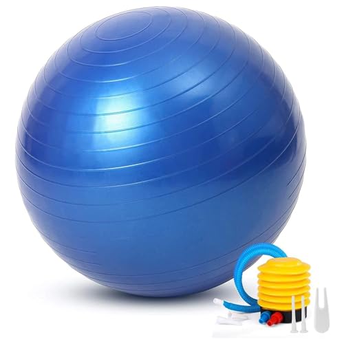 REY Gymnastikball, Sit... 75 cm für Gymnastik, Pilates, Yoga, Schwangerschaft - Schwangere, Fitness, Sport... Blau, einschließlich Inflator REY Gymnastikball, Sit... 75 cm für Gymnastik, Pilates, Yoga, Schwangerschaft - Schwangere, Fitness, Sport... Blau, einschließlich Inflator von REY