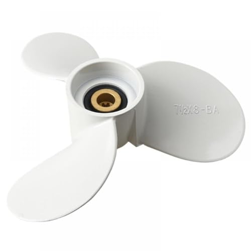 REwNXA Aluminium 7 1/2X8 Propeller, kompatibel mit 4 bis 6 PS Außenbordmotoren, 3 Keilzahn-Rechtsdrehung von REwNXA