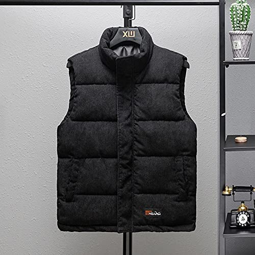 RFEGEF Daunenweste Herren,Herren Weste Schwarz Cord Stehkragen Body Warmers Weste Leichte Steppweste Lässige Ärmellose Jacke Mantel Outdoor Weste Winddichte Daunenweste Taschen,3XL RFEGEF Daunenweste Herren,Herren Weste Schwarz Cord Stehkragen Body Warmers Weste Leichte Steppweste Lässige Ärmellose Jacke Mantel Outdoor Weste Winddichte Daunenweste Taschen,3XL von RFEGEF