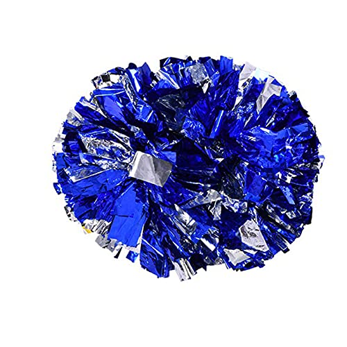 RGBGW Cheerleader-Pompons, leicht, für Tanzpartys. Helle Farben, weiche Streifen für Schulsportwettkämpfe (Blue+Silver) von RGBGW