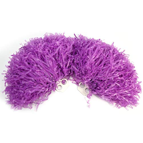 RGBGW Cheerleading-Pom-Poms, 2 Stück, Sport-Tanz-Pompons für Jugend-Cheer-Squad-Stadion-Party (Purple) von RGBGW