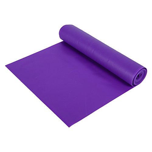 Yoga-Stretchband, elastisches Gummi-Fitnessband, 1,5 m, für Pilates-Frauen (Purple) von RGBGW