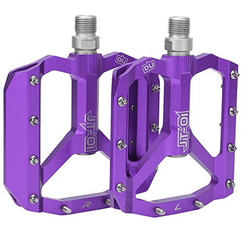 ZTTO Mountainbike-Pedale, Aluminiumlegierung, Lager, Fußstütze, Fahrradteile für Radfahrer, reduziert Ermüdung (Purple) von RGBGW