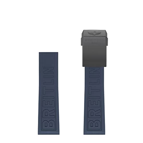 RGYYGR Gummiarmband 22mm 24mm für Breitling Uhrenarmbänder für Avenger NAVITIMER World Gummi wasserdichtes weiches Uhrenarmband mit Schnalle von RGYYGR