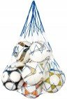RHINOS sports Ballnetz für 10 Fußbälle Rot/Weiß von RHINOS sports