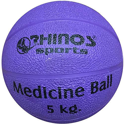 RHINOS sports Medizinball, Gymnastikball 5 kg | lila von RHINOS sports