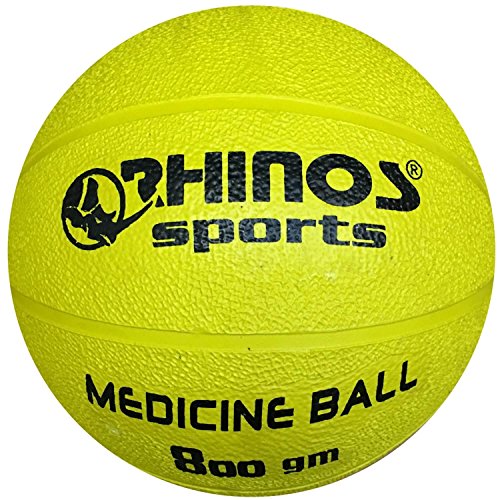 RHINOS sports Medizinball, Gymnastikball 800 g | gelb von RHINOS sports