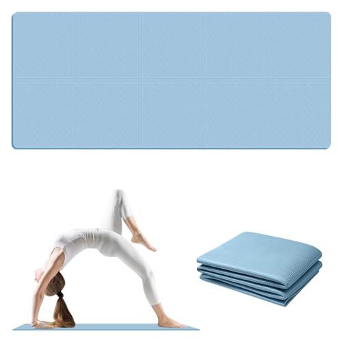 Gymnastikmatte, Yogamatte Rutschfest, Yogamatte, Sportmatte, Fitnessmatte, Gymnastikmatte, Trainingsmatte, Jogamatte, 183 * 61 cm, Sportmatte, Trainingsmatte, für Fitness Pilates & Gymnastik (blau) von RICHDMI