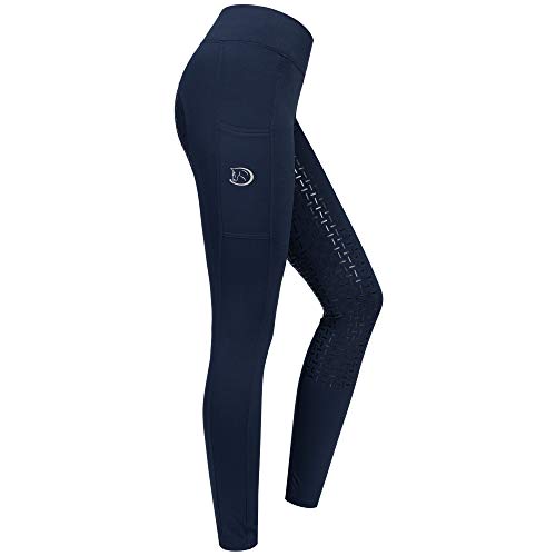 RIDERS CHOICE Damen Reitleggings mit Silikonvollbesatz und Handytasche - RidersDeal Collection für Reiter, Navy, 40 von RIDERS CHOICE