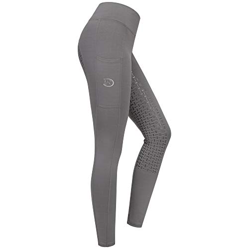 RIDERS CHOICE Damen Reitleggings mit Silikonvollbesatz und Handytasche - RidersDeal Collection für Reiter, Silver Grey, 40 von RIDERS CHOICE