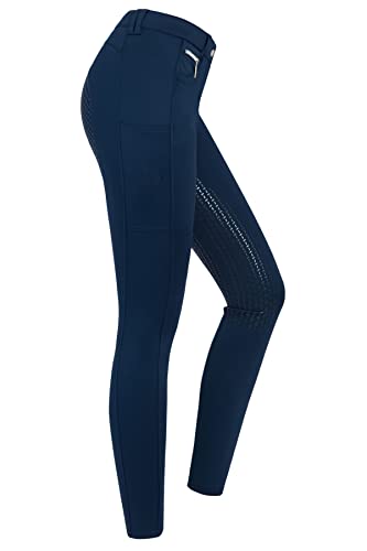 RIDERS CHOICE Winterreithose All-Season Classic Design mit Silikonvollbesatz für Damen, Navy, Gr. 38 von RIDERS CHOICE