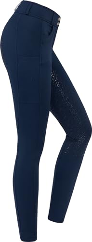 RIDERS CHOICE Winterreithose All-Season High Waist mit Silikonvollbesatz für Damen, Navy, Gr. 36 von RIDERS CHOICE