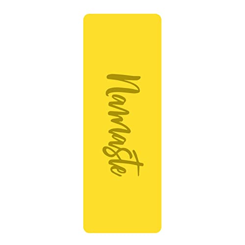 Yogamatte – Hochwertige, 5 mm dicke, rutschfeste Trainings- und Fitnessmatte for alle Arten von Yoga und Pilates (183 cm L x 68 cm B x 5 mm dick)(Yellow) von RIEJIN
