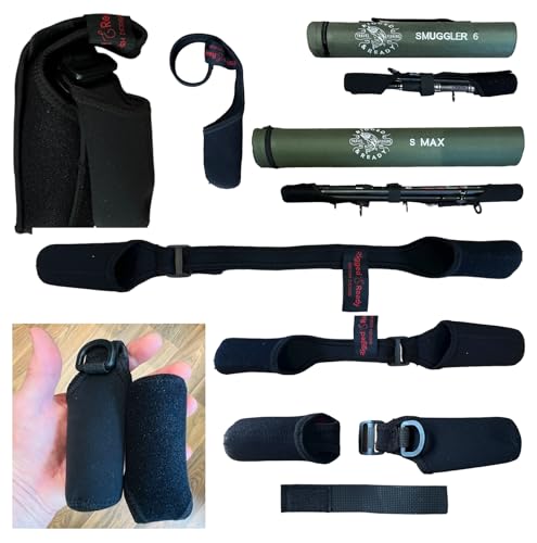 Angelrutenhalter - Kompakte Super Stretch Neopren Verstellbare Halterung für Reisen und kompakten Angelrutentransport - Angler sparen Gewicht und Platz auf Reisen. Angelrutenhalter - Kompakte Super Stretch Neopren Verstellbare Halterung für Reisen und kompakten Angelrutentransport - Angler sparen Gewicht und Platz auf Reisen. von RIGGED & READY TRAVEL FISHING