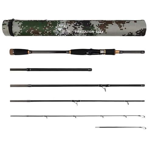 Predator Max Einzigartige Spin-Baitcast-Rute + Mikroauslöser + Rutenverlängerung Multifunktionale leistungsstarke Rute - 4 Längen & 4 Wurfgewichte Predator Max Einzigartige Spin-Baitcast-Rute + Mikroauslöser + Rutenverlängerung Multifunktionale leistungsstarke Rute - 4 Längen & 4 Wurfgewichte von RIGGED & READY TRAVEL FISHING