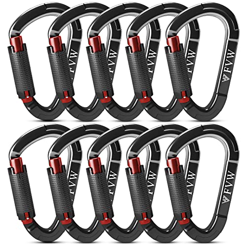 RIGINADO Robuste Kletterkarabiner, 25 kN, automatisch verriegelnde Kletterkarabiner, Clips für Hängematten, Schaukeln, verschließbare Hundeleine und Geschirr, Camping, Wandern und Alltag RIGINADO Robuste Kletterkarabiner, 25 kN, automatisch verriegelnde Kletterkarabiner, Clips für Hängematten, Schaukeln, verschließbare Hundeleine und Geschirr, Camping, Wandern und Alltag von RIGINADO
