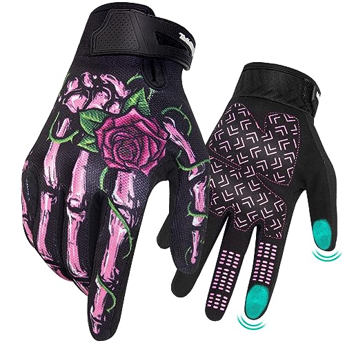 RIGWARL Touchscreen Motorrad Handschuhe Herren, Luftdurchlässige Mesh-Einsätze Handschuhe Skelett Damen, Rutschfest Leicht Langlebige Fahrradhandschuhe Motocross MTB Laufen, Radfahren, Klettern Garten RIGWARL Touchscreen Motorrad Handschuhe Herren, Luftdurchlässige Mesh-Einsätze Handschuhe Skelett Damen, Rutschfest Leicht Langlebige Fahrradhandschuhe Motocross MTB Laufen, Radfahren, Klettern Garten von RIGWARL