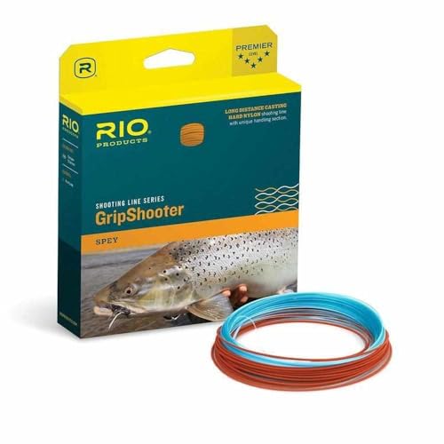 Rio Angelschnur für Fliegenfischen, mit Grifflöchern, 25 kg, Blau/Orange von RIO PRODUCTS