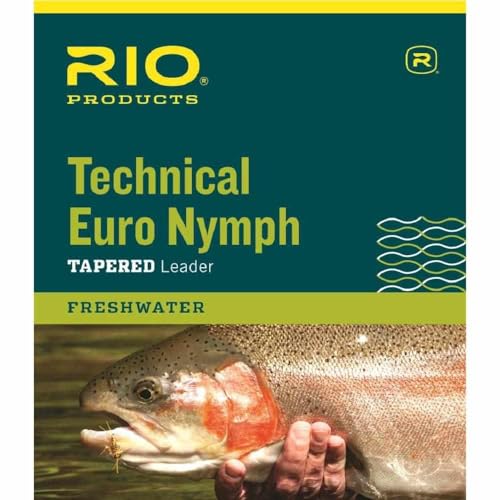 Rio Produkte Technischer Euro Nymphe Vorfach mit Tippet Ring, schwarz/weiß, 14ft-2X/4X von RIO PRODUCTS